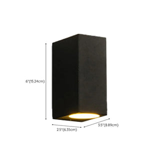 Modern Black Geometric Outdoor Mini LED Wall Light Zawala Image - 21