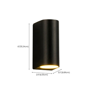 Modern Black Geometric Outdoor Mini LED Wall Light Zawala Image - 22