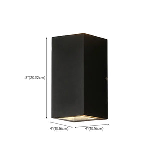 Modern Black Geometric Outdoor Mini LED Wall Light Zawala Image - 23