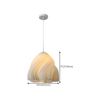 ZOWALA - Artistic Sculpted White Pendant Light Flexible Length #size