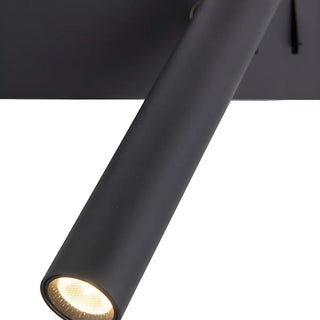 Mini Rectangular Base Cylinder Bedside Reading Wall Sconce Zawala Image - 5