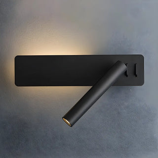 Mini Rectangular Base Cylinder Bedside Reading Wall Sconce Zawala Image - 7