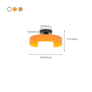 ZOWALA - Mini Resin Ball Semi-Flush Mount Light #size
