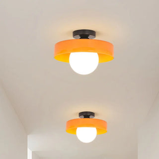 ZOWALA - Mini Resin Ball Semi-Flush Mount Light Image - 8