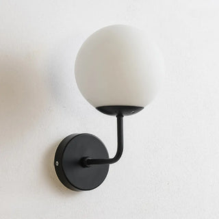 Modern Mini Black Globe LED Metal Wall Sconce Zawala Image - 11