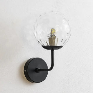 Modern Mini Black Globe LED Metal Wall Sconce Zawala Image - 12