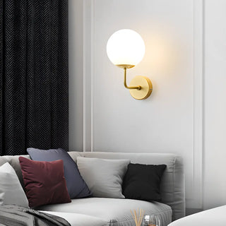 Modern Mini Black Globe LED Metal Wall Sconce Zawala Image - 2