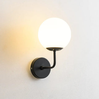 Modern Mini Black Globe LED Metal Wall Sconce Zawala Image - 6