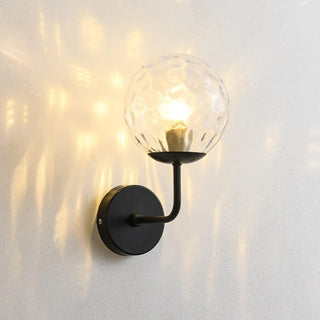 Modern Mini Black Globe LED Metal Wall Sconce Zawala Image - 7