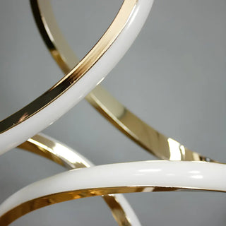 Minimalism White Spiral Metal LED Decor Table Lamp Zawala Image - 11