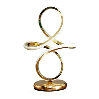Minimalism White Spiral Metal LED Decor Table Lamp Zawala Image - 12