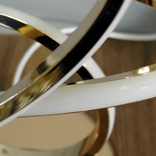 Minimalism White Spiral Metal LED Decor Table Lamp Zawala Image - 8