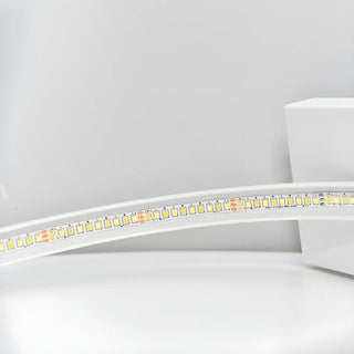 White Minimalism Circular LED Metal Frame Table Lamp Zawala Image - 13