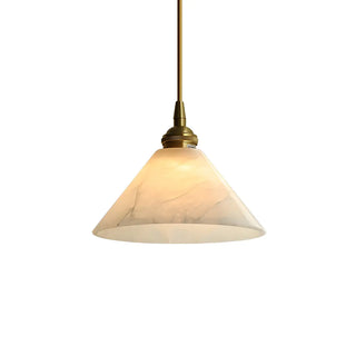 ZOWALA - Modern Stone White Cone Pendant Light Image - 10