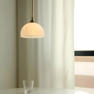 ZOWALA - Modern Stone White Cone Pendant Light Image - 2