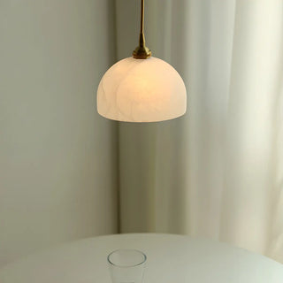 ZOWALA - Modern Stone White Cone Pendant Light Image - 4