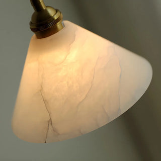 ZOWALA - Modern Stone White Cone Pendant Light Image - 6