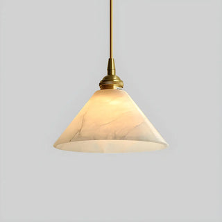 ZOWALA - Modern Stone White Cone Pendant Light Image - 9