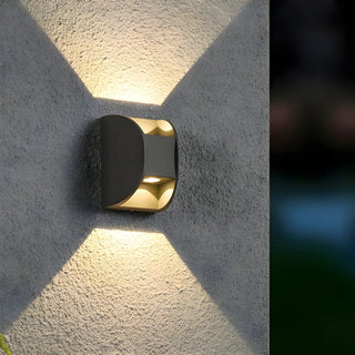 Minimalist Square Aluminum Black Mini LED Wall Light Image - 1