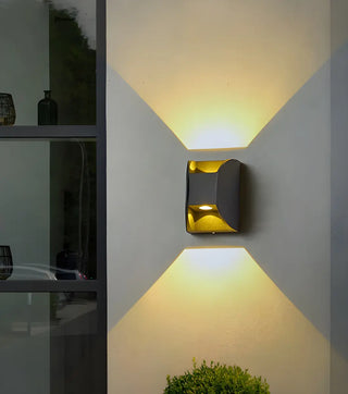 Minimalist Square Aluminum Black Mini LED Wall Light Image - 13