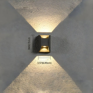 Minimalist Square Aluminum Black Mini LED Wall Light Image - 16