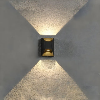 Minimalist Square Aluminum Black Mini LED Wall Light Image - 2