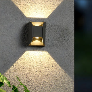 Minimalist Square Aluminum Black Mini LED Wall Light Image - 3