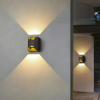 Minimalist Square Aluminum Black Mini LED Wall Light Image - 5
