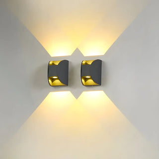 Minimalist Square Aluminum Black Mini LED Wall Light Image - 7