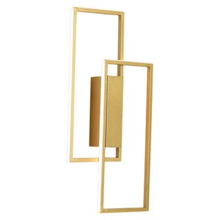 Minimalist Rectangular Black Frame LED Wall Sconce Image - 5