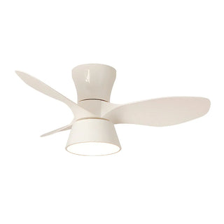 ZOWALA - Minimalist 3-Blade Black Ceiling Fan Light Image - 10