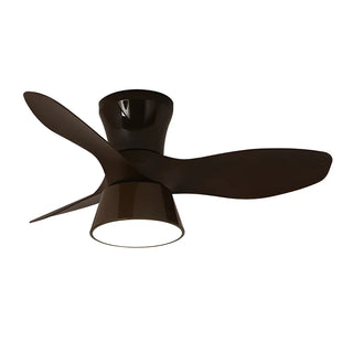 ZOWALA - Minimalist 3-Blade Black Ceiling Fan Light Image - 11