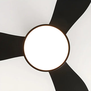ZOWALA - Minimalist 3-Blade Black Ceiling Fan Light Image - 13