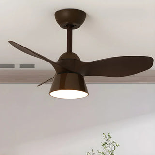 ZOWALA - Minimalist 3-Blade Black Ceiling Fan Light Image - 3