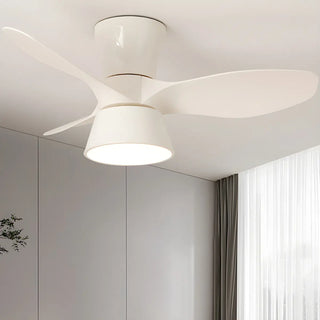 ZOWALA - Minimalist 3-Blade Black Ceiling Fan Light Image - 4