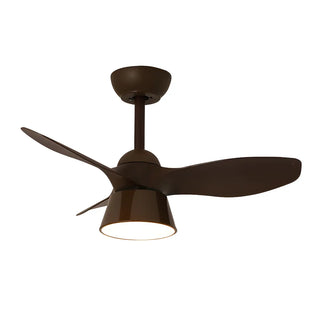 ZOWALA - Minimalist 3-Blade Black Ceiling Fan Light Image - 8