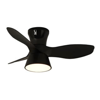 ZOWALA - Minimalist 3-Blade Black Ceiling Fan Light Image - 9