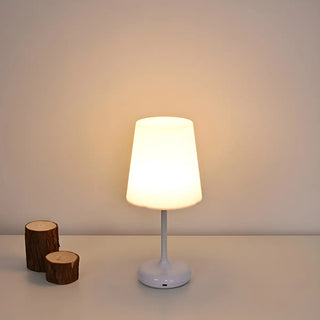 White Elegant Minimalist Wine Glass Shape Table Lamp Zawala Image - 4