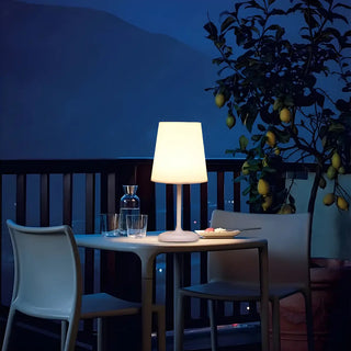 White Elegant Minimalist Wine Glass Shape Table Lamp Zawala Image - 2