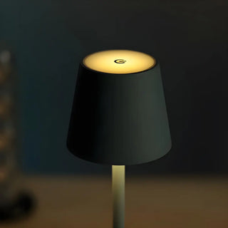 Golden Minimalist Drum Shade Metal Bedroom Table Lamp Zawala Image - 16