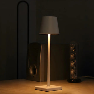 Golden Minimalist Drum Shade Metal Bedroom Table Lamp Zawala Image - 2