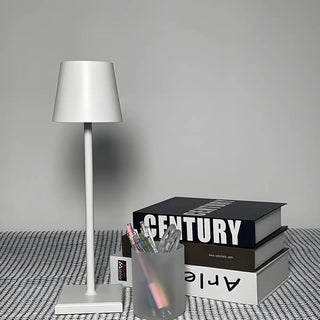 Golden Minimalist Drum Shade Metal Bedroom Table Lamp Zawala Image - 6