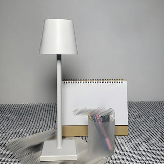 Golden Minimalist Drum Shade Metal Bedroom Table Lamp Zawala Image - 8