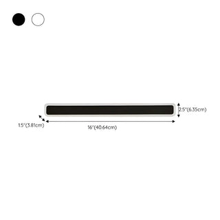 Minimalist White Metal  Long Linear LED Wall Sconce Zawala #size