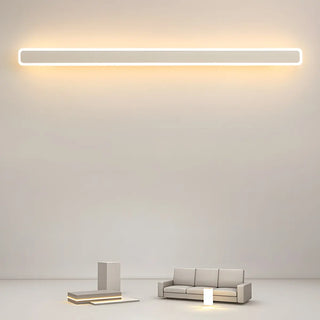 Minimalist White Metal  Long Linear LED Wall Sconce Zawala Image - 3