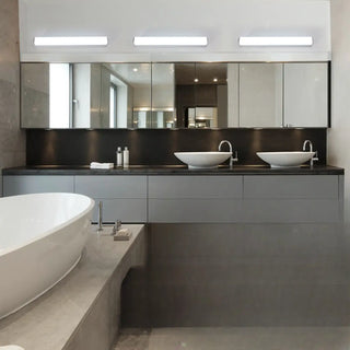 ZOWALA - Minimalist White Rectangular Bathroom Vanity Light Image - 1