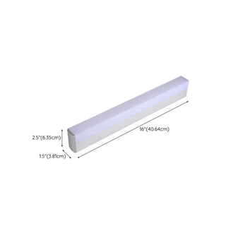 ZOWALA - Minimalist White Rectangular Bathroom Vanity Light Image - 18