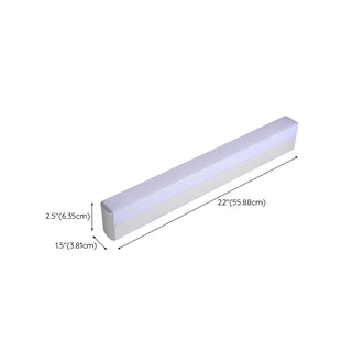 ZOWALA - Minimalist White Rectangular Bathroom Vanity Light Image - 19