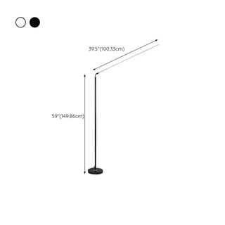 Adjustable Minimalist Metal Linear LED Floor Lamp Zawala #size