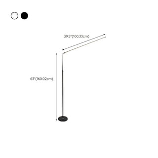 Adjustable Minimalist Metal Linear LED Floor Lamp Zawala Image - 12